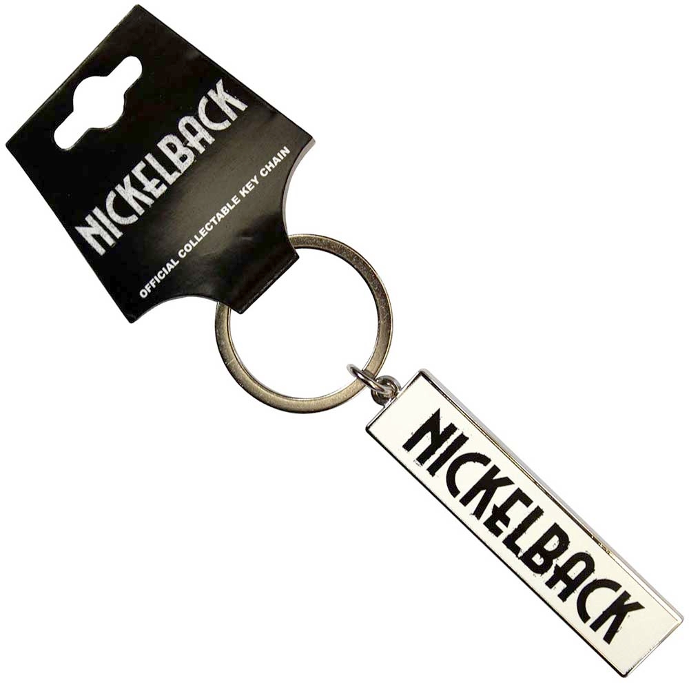 Nickelback - Logo Sleutelhanger - Wit/Zwart